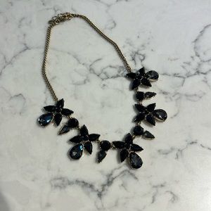 JCrew Black Gem Gold Necklace